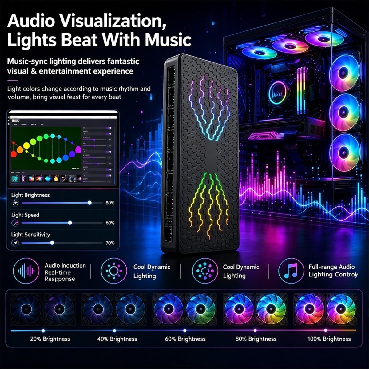 Case Fan Controller - RC10max ARGB 허브 컴퓨터 케이스 5v3핀