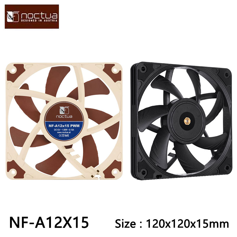 Case Fan Controller - Noctua NF-A12x15 120X120X15mm 섀시 팬, 초박형