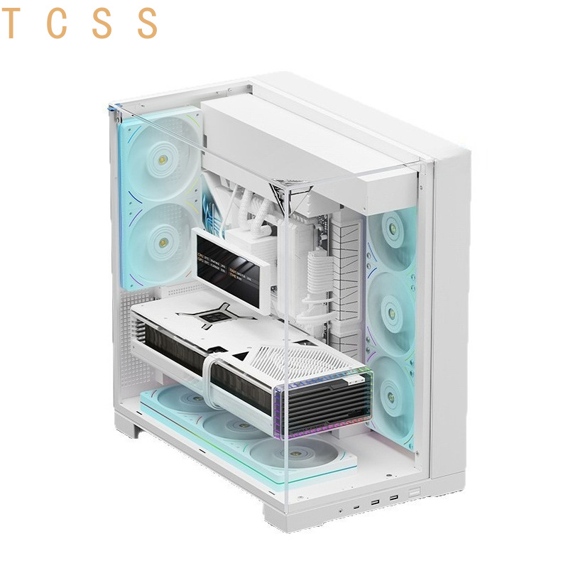 Atx Case - 화이트 파노라마 트리플 강화유리 PC 케이스