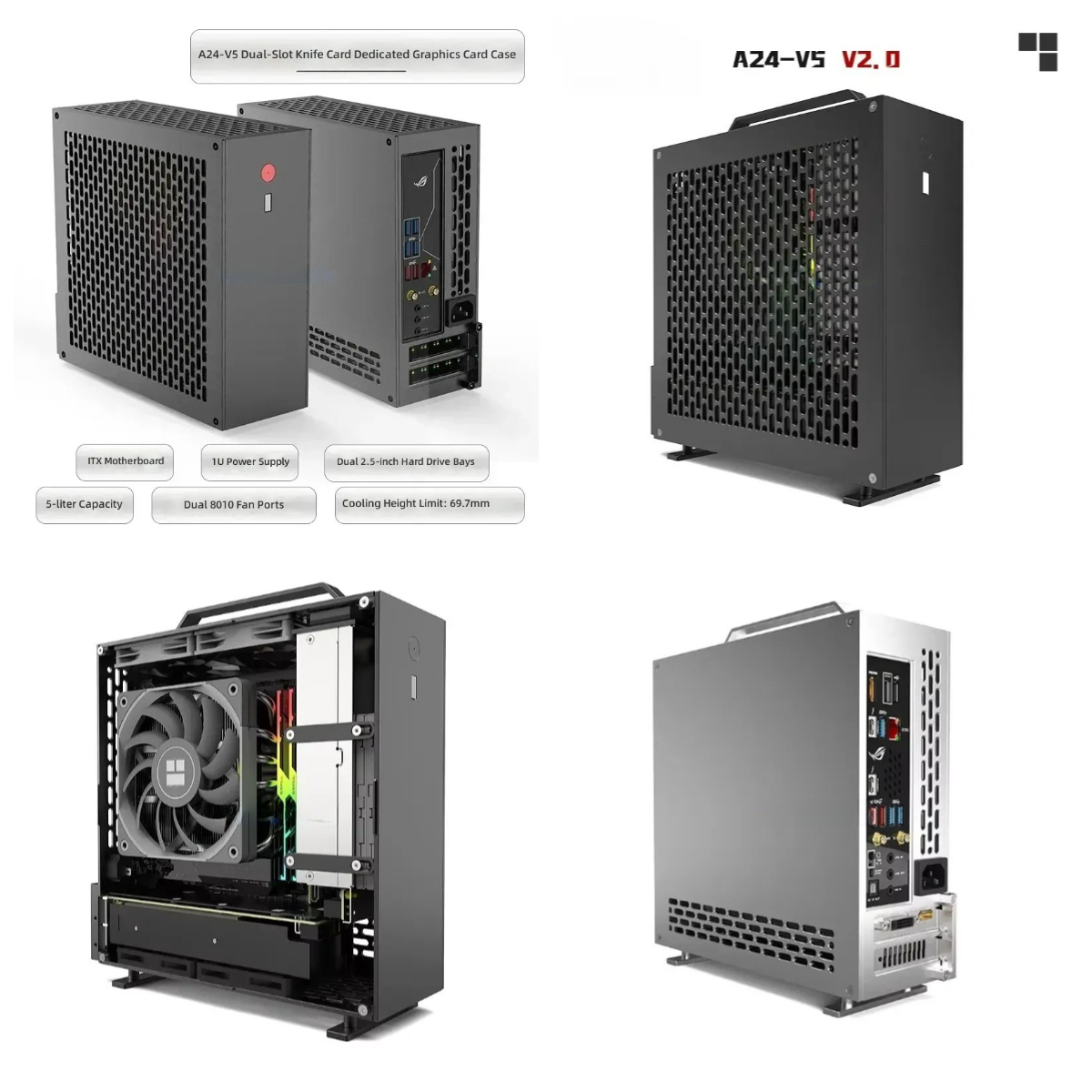 5리터 미니 A24-V5 2.0 듀얼 슬롯 싱글 디스플 - Pc Chassis 리뷰 및 가격