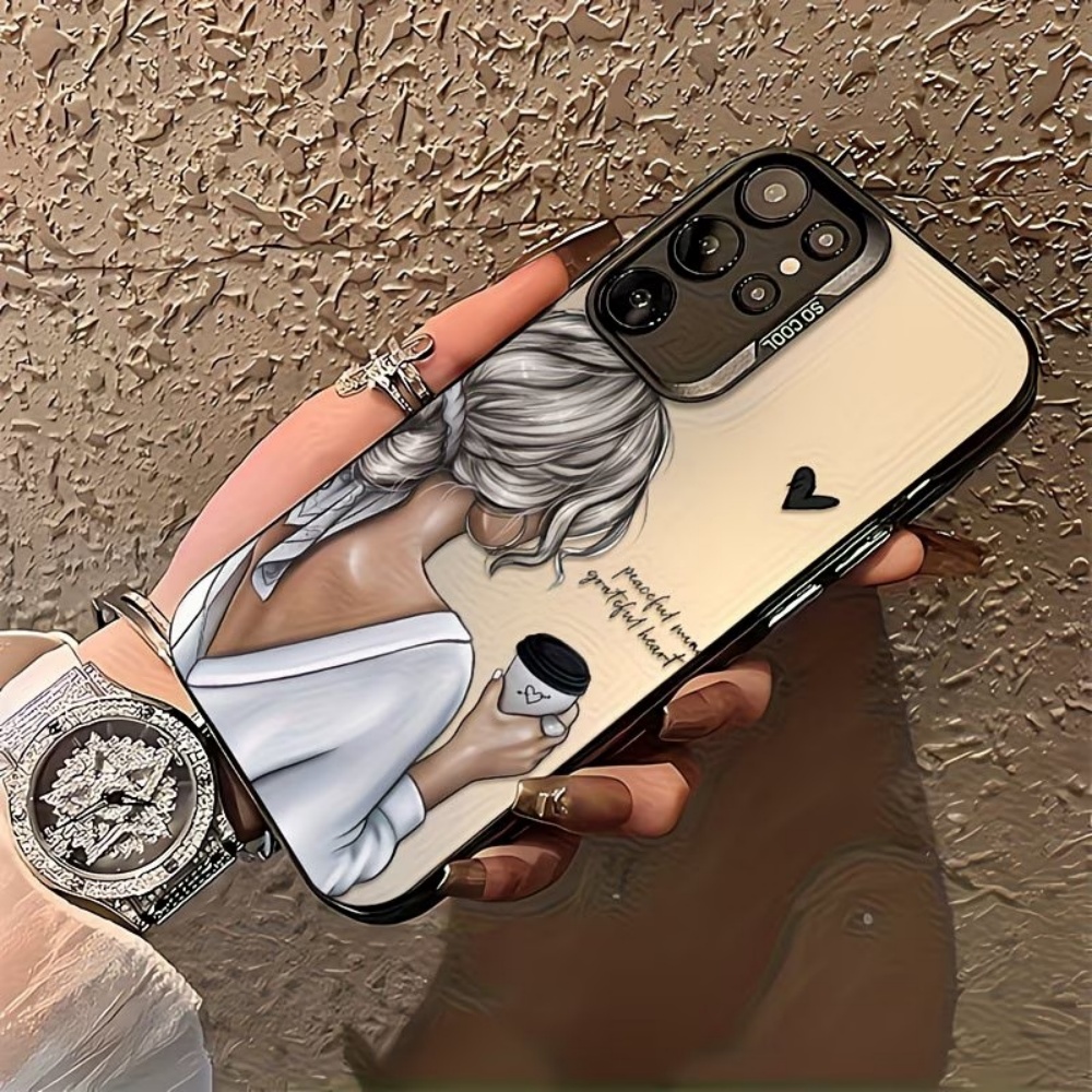 평화롭고 감사하는 소녀 프린트 폰 케이스 삼성 갤럭시  - Matte Pc Case 리뷰 및 가격