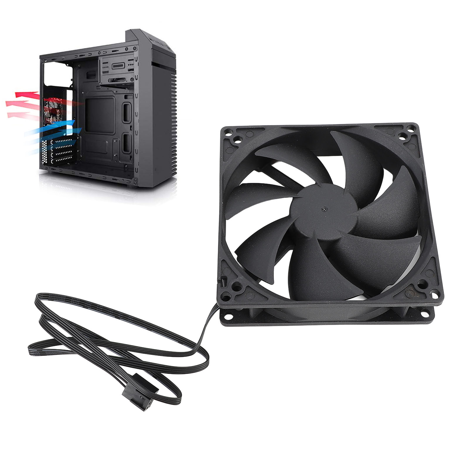 100mm PC PWM 케이스 팬 100mm 듀얼 볼  - Case Fan Controller 리뷰 및 가격