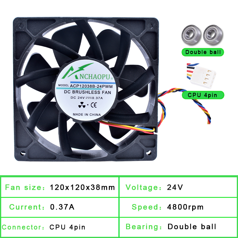 ACP12038B-24PWM 120mm 팬 12cm 1 - Case Fan Controller 리뷰 및 가격